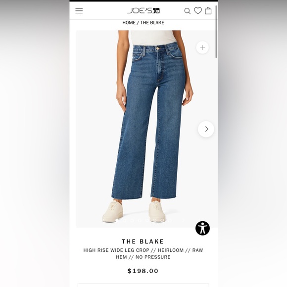 JOE’S The Blake High Rise Wide Leg Crop Jeans - Picture 4 of 5